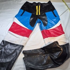 Colorful Women's Leather Pants